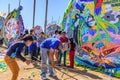 Making kite, Giant kite festival, All Saints' Day, Guatemala Royalty Free Stock Photo