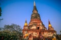Making merit for 9 temples on holidays in Ayutthaya