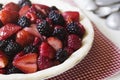 Making a Mixed Summer Berry Pie Royalty Free Stock Photo