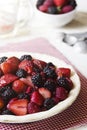 Making a Mixed Summer Berry Pie Royalty Free Stock Photo