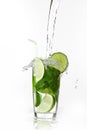 Making mojito cocktail