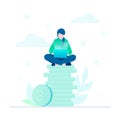 Making money - flat design style colorful illustration Royalty Free Stock Photo