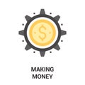 Making money icon concept Royalty Free Stock Photo