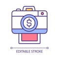 Making money with photography RGB color icon Royalty Free Stock Photo