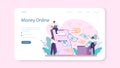 Making money web banner or landing page. Idea of business development Royalty Free Stock Photo