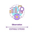 Making observation concept icon Royalty Free Stock Photo
