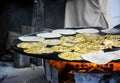 Making Paratha Royalty Free Stock Photo