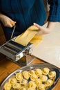 Making pasta Royalty Free Stock Photo