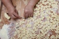 Making pasta: italian orecchiette and cavatelli Royalty Free Stock Photo