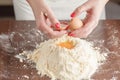 Making Pastry Dough for Hungarian Cake. Series. A baker mixing f