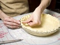 Making a Pie Crust Royalty Free Stock Photo