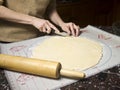 Making a Pie Crust Royalty Free Stock Photo