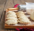 Making of pierogi with potato (Vareniki.)