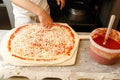 Making Pizza Royalty Free Stock Photo