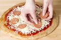 Making pizza Royalty Free Stock Photo