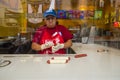 Making Pretzel dogs Royalty Free Stock Photo