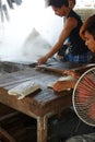 Making rice noodles