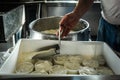 Making of ricotta cheese