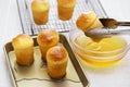 Making rum baba  baba au rhum Royalty Free Stock Photo