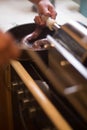 Making sausage at home Royalty Free Stock Photo