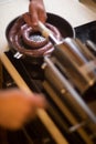 Making sausage at home Royalty Free Stock Photo