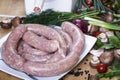 Homemade Making Sausage Royalty Free Stock Photo
