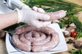 Homemade Making Sausage Royalty Free Stock Photo