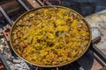 Spanish traditional valencian Paella Royalty Free Stock Photo