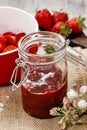 Making strawberry jam Royalty Free Stock Photo