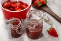 Making strawberry jam Royalty Free Stock Photo