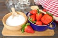 Making strawberry jam Royalty Free Stock Photo