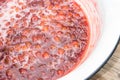 Making strawberry jam Royalty Free Stock Photo