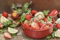 Making strawberry jam. Royalty Free Stock Photo