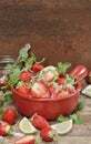Making strawberry jam. Royalty Free Stock Photo