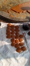 Making sweet jaggery suger can