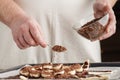 Making Swirl Brioche with chocolate, Chocolate roll bread, chocolate pull apart rolls, Chocolate Babka, Povitica: traditional Pol Royalty Free Stock Photo