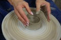 making throwing pottery Royalty Free Stock Photo