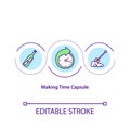 Making time capsule concept icon