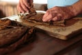 Making of tobacco cigars