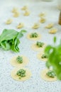 Making tortellini