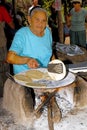 Making tortillas over a wood fire