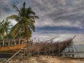 The making of traditional boat Phinisi in Tanaberu, South Sulawesi, Indonesia, Asia