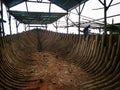 The making of traditional boat Phinisi in Tanaberu, South Sulawesi, Indonesia, Asia Royalty Free Stock Photo