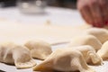 Making traditional food pierogy Royalty Free Stock Photo