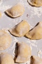 Making traditional food pierogy