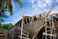 Making traditional phinisi ship from bulukumba sout sulawesi indonesia