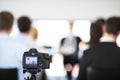 Making video of business people Royalty Free Stock Photo