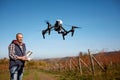 Making video with drone Royalty Free Stock Photo