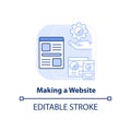 Making website light blue concept icon