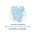 Making website turquoise concept icon